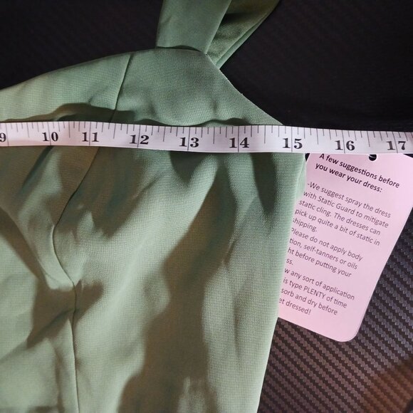 NEW After Six‎ Contoured Wide Strap Sweetheart Maxi Dress in Vineyard Green, 6 - Picture 7 of 9